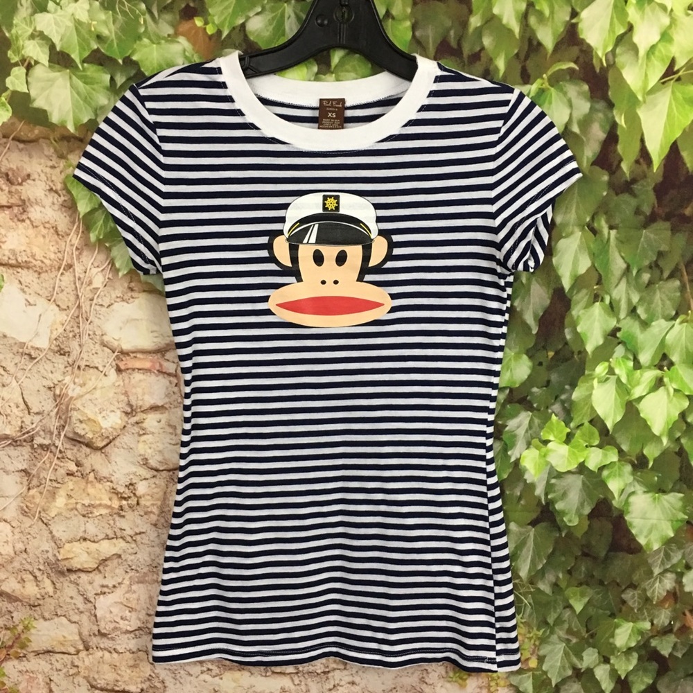 PAUL FRANK Stripes Monkey Logo T-Shirt Jun…